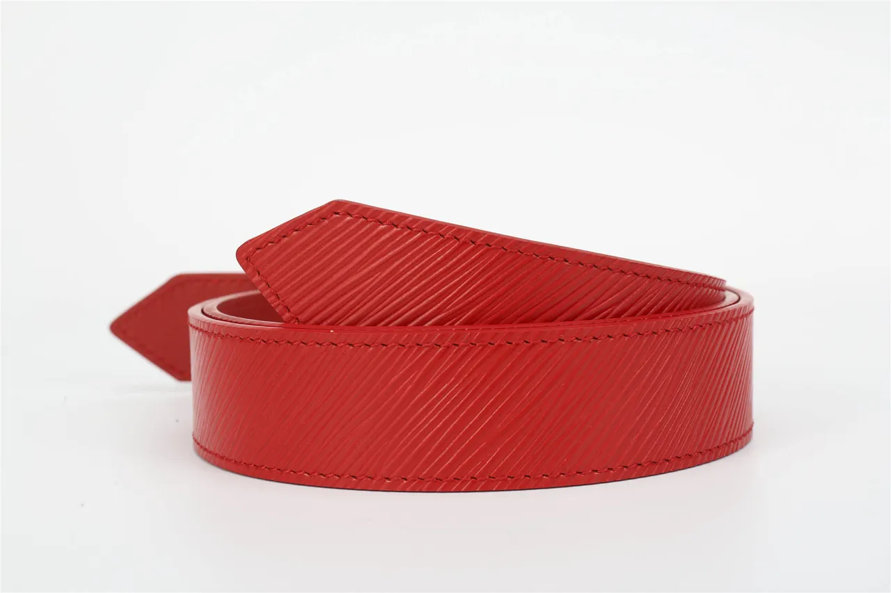 Louis Vuitton LV Initiales Red Epi Leather Belt 4