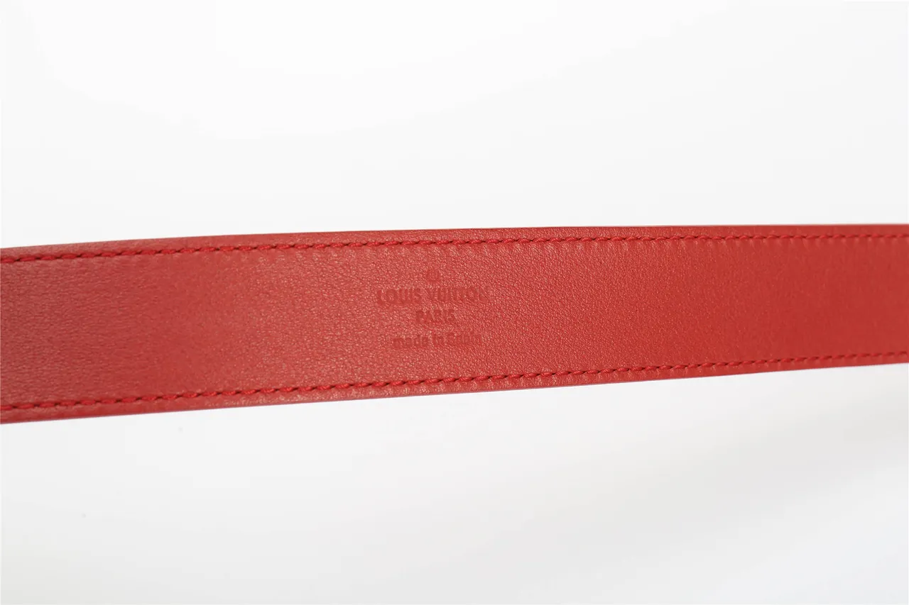 Louis Vuitton LV Initiales Red Epi Leather Belt 6