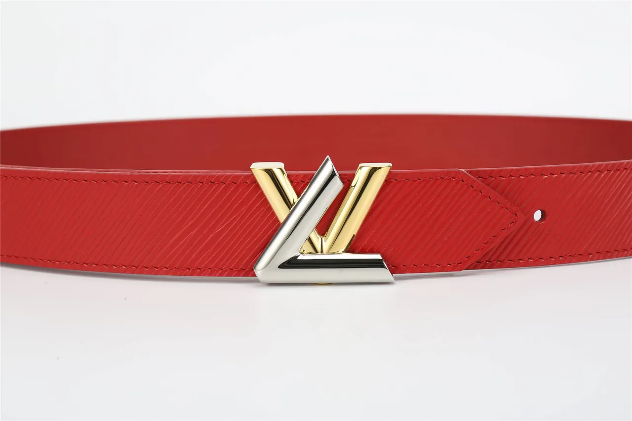 Louis Vuitton LV Initiales Red Epi Leather Belt 7