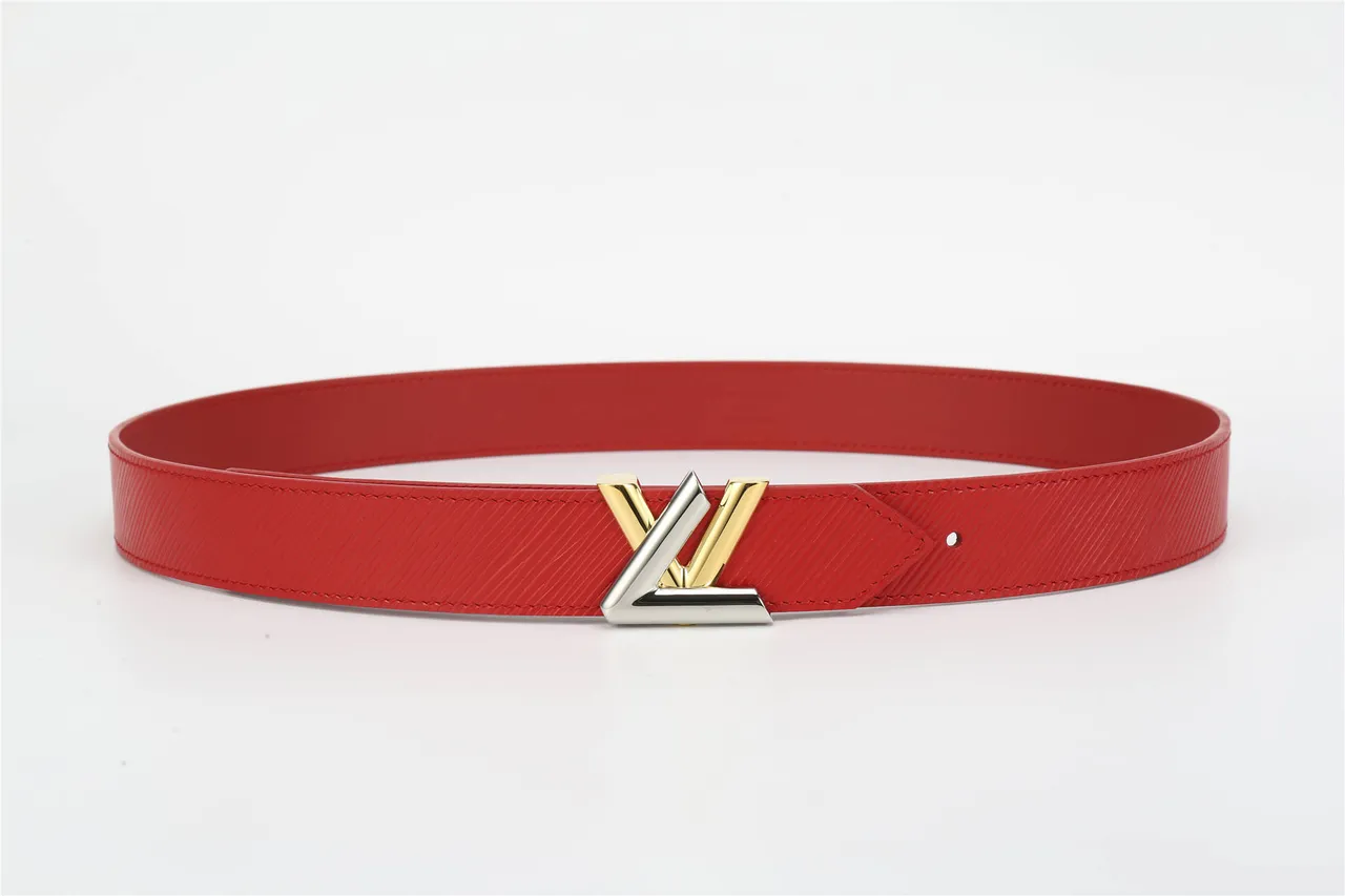 Louis Vuitton LV Initiales Red Epi Leather Belt 8