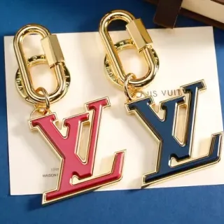 لويس فتون LV Logo أحمر بحري مينا مملوءة Monogram Gold-Tone Metal سوار