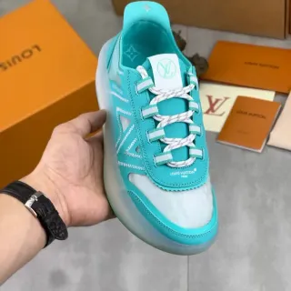 Louis Vuitton LV Trainer Zapatillas Lifestyle Azul Blanco Turquesa Colorway Sintético Stratificado