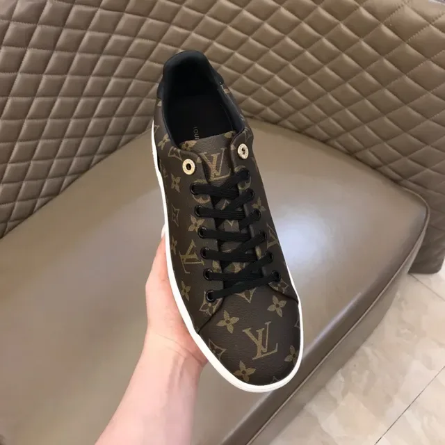 Louis Vuitton LV Trainer Marrón Negro Monograma Lona Cuero Contrahechura Zapatillas Lifestyle 4