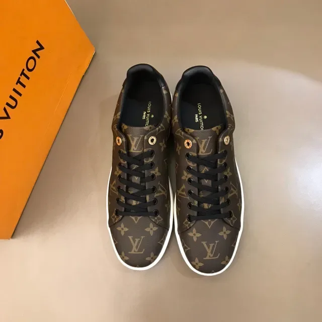 Louis Vuitton LV Trainer Marrón Negro Monograma Lona Cuero Contrahechura Zapatillas Lifestyle 9