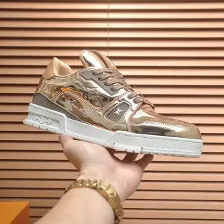 Louis Vuitton LV Trainer Zapatillas Lifestyle Metálicas Rose-Gold