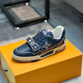 Louis Vuitton LV Trainer Zapatillas Navy White Low-Top Correa Monograma Lifestyle