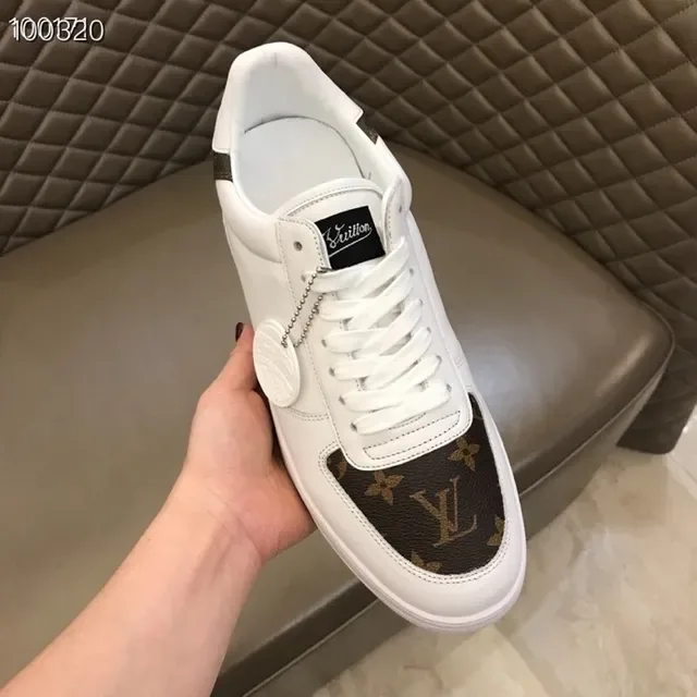 Louis Vuitton LV Trainer White Brown Low-Top Leather And Monogram Canvas Lifestyle Sneakers 8