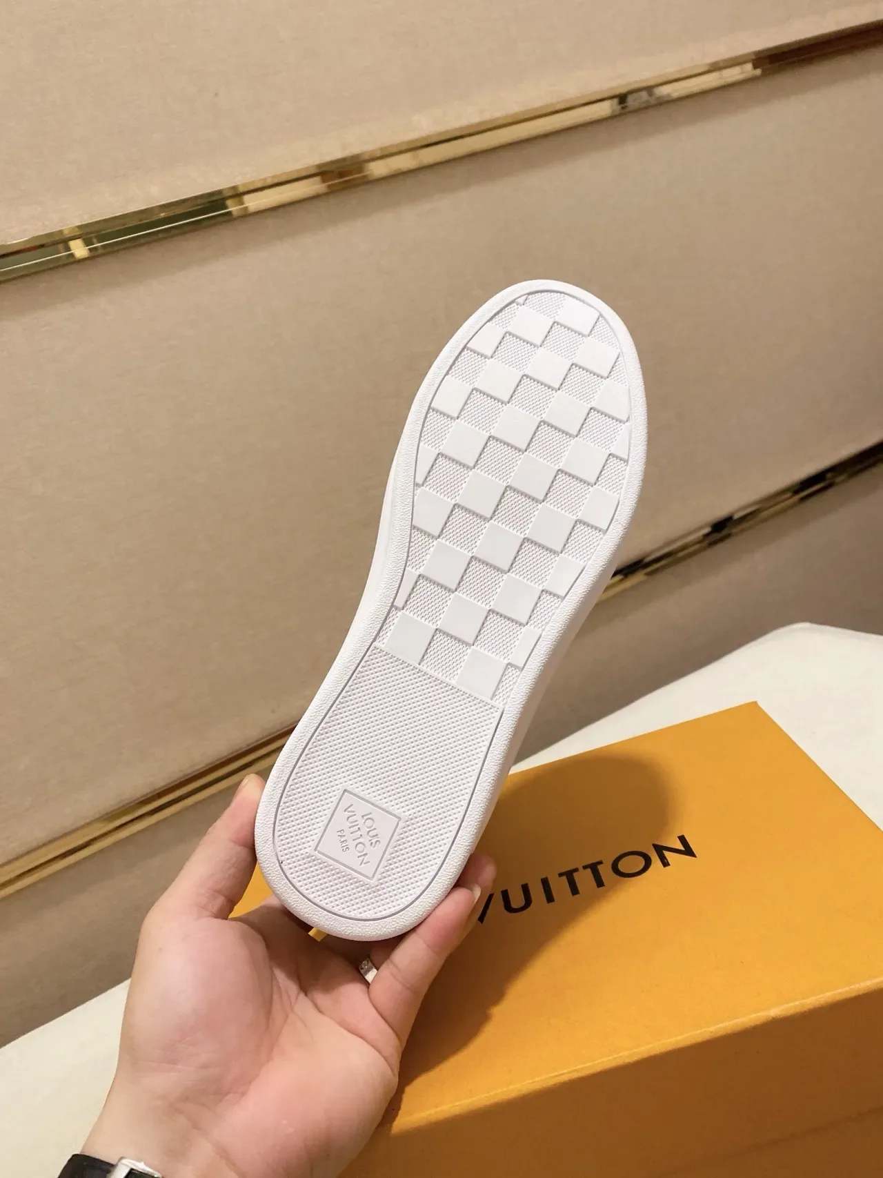Louis Vuitton LV Trainer White Gray High-Top Monogram Leather Lifestyle Sneakers 2
