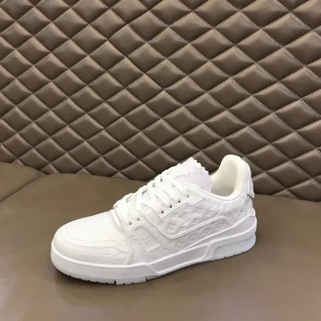 Louis Vuitton LV Trainer White Monogrammed Leather Layered Chunky Sole Lifestyle Sneakers 5