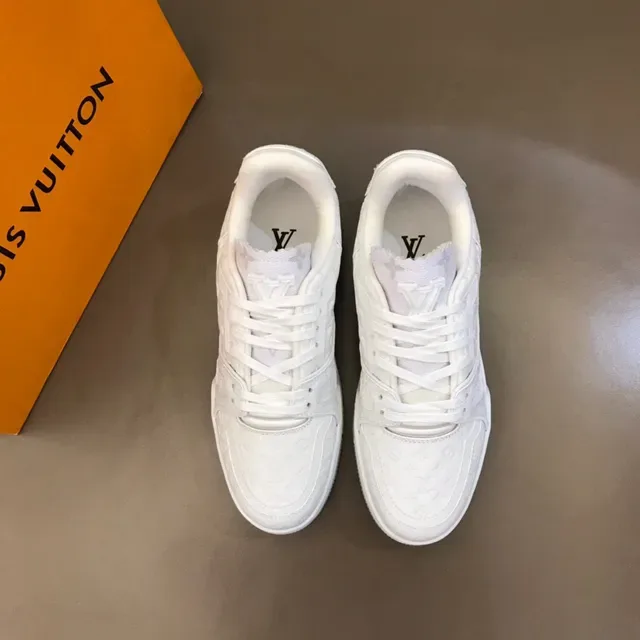 Louis Vuitton LV Trainer White Monogrammed Leather Layered Chunky Sole Lifestyle Sneakers 9