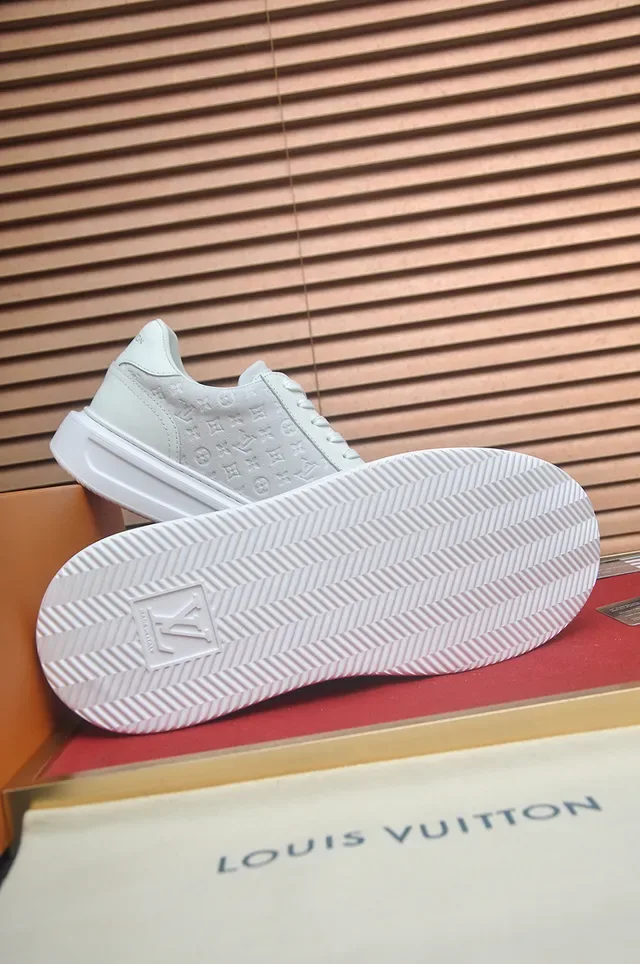 Louis Vuitton LV Trainer White Monogrammed Upper Platform Sole Lifestyle Sneakers 3