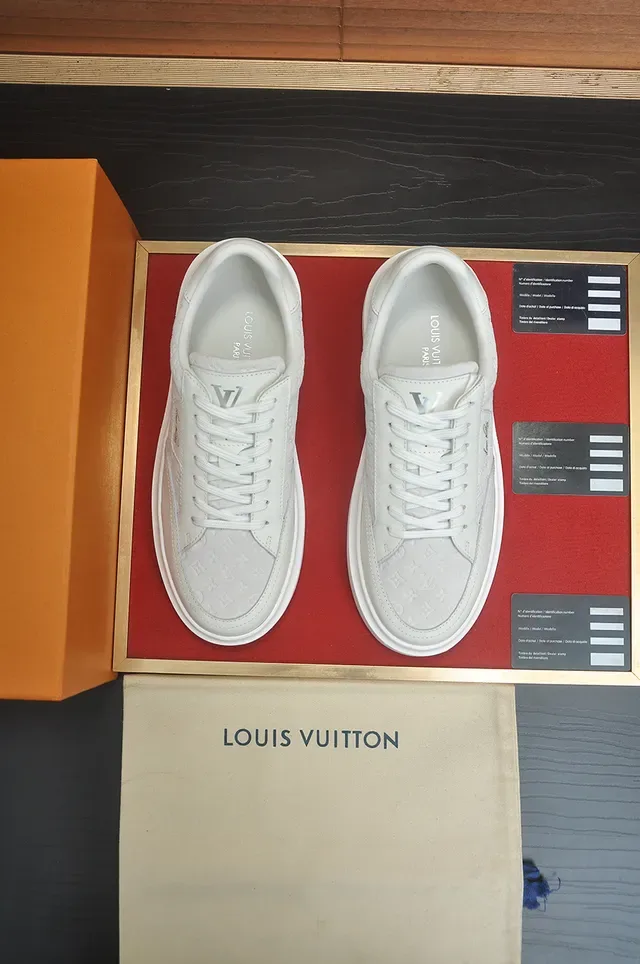 Louis Vuitton LV Trainer White Monogrammed Upper Platform Sole Lifestyle Sneakers 5