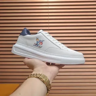 Louis Vuitton LV Trainer Blanc Marine bout bas brodé monogramme style de vie sneakers