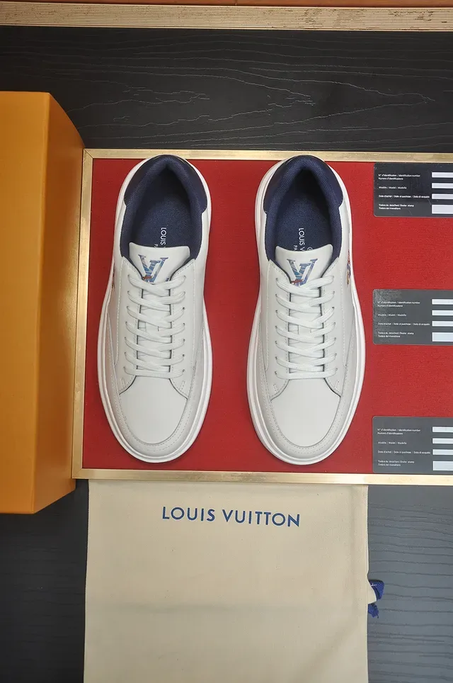 Louis Vuitton LV Trainer 白色海军 Low-Top 刺绣 单色图案 生活方式 运动鞋 5