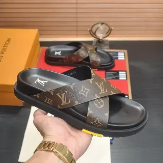Louis Vuitton Monogram Canvas Zapatillas de Tiras Cruzadas