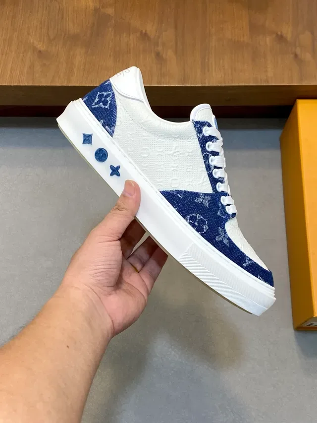 Louis Vuitton Monogram Canvas Navy et Blanc Lifestyle Sneakers 5