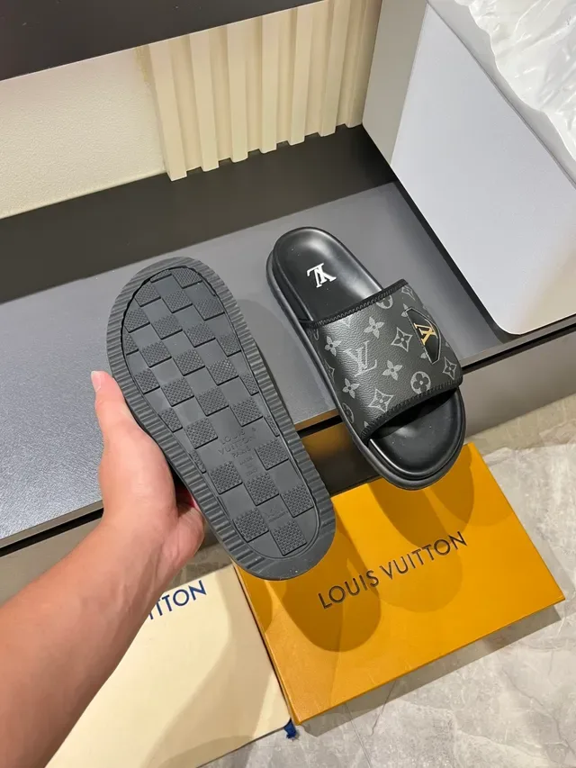 Louis Vuitton Monogram Canvas Single-Strap Slide Slippers 2