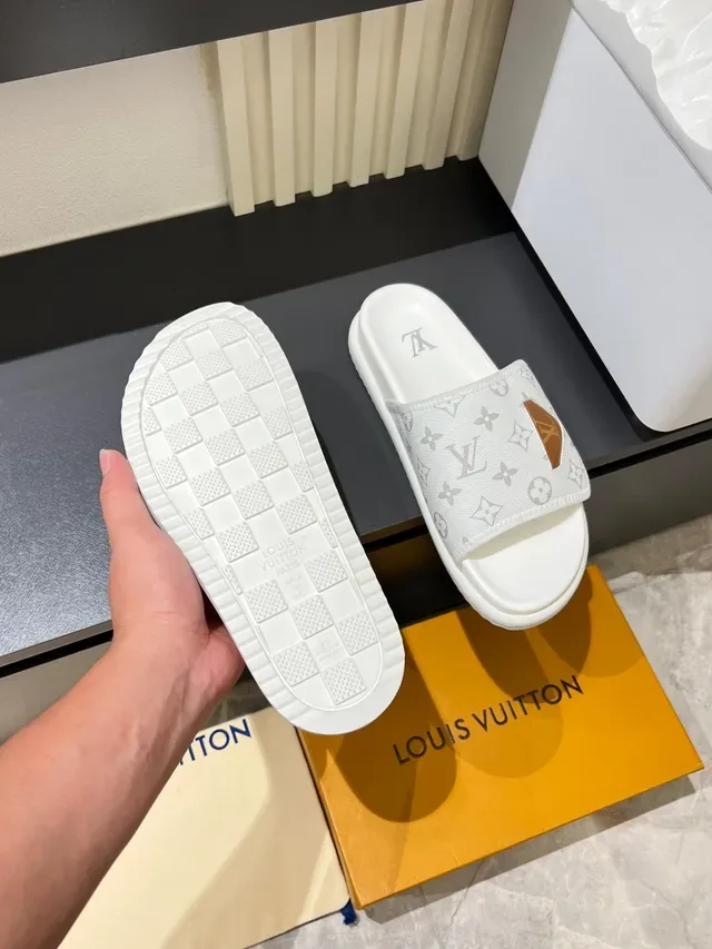 Louis Vuitton Monogram Canvas Single-Strap Slide Slippers 4