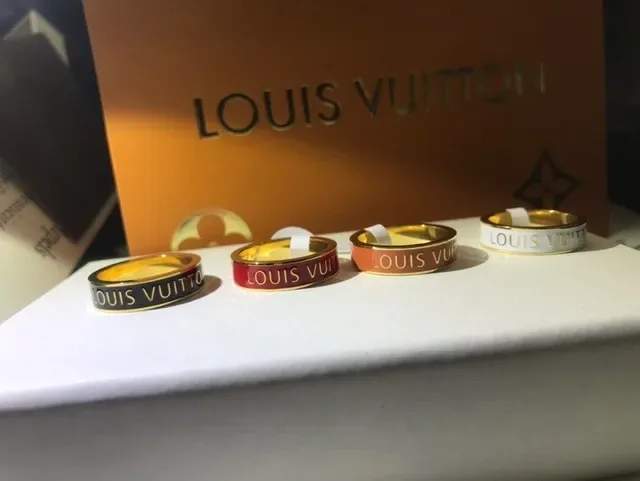 Louis Vuitton Monogram Enamel Brown and Silver Ring 6