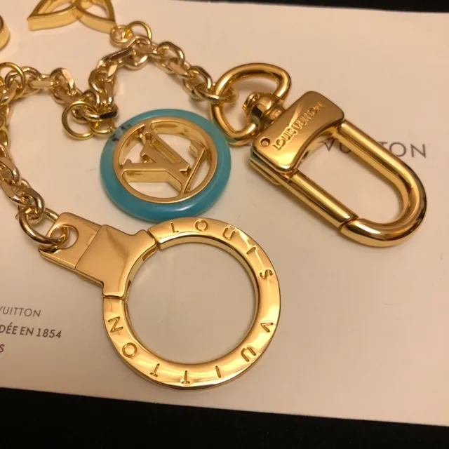 Louis Vuitton Monogram 花卉金蓝金属多 charm 手链 2