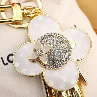 Louis Vuitton Monogram Flower White Gold Crystal-Embellished Handbag