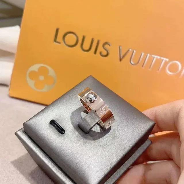 Bague Louis Vuitton Monogram Sphere Bande Or Argent Cabochon Sphérique 5