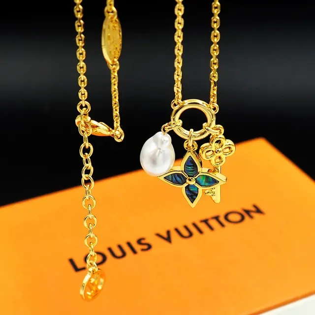 Louis Vuitton Multi-Charm Layered Gold-Tone Necklace 7