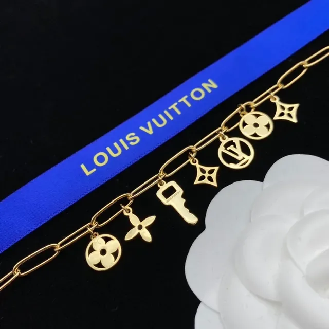 Louis Vuitton Multi-Charm Paperclip Link Necklace 2