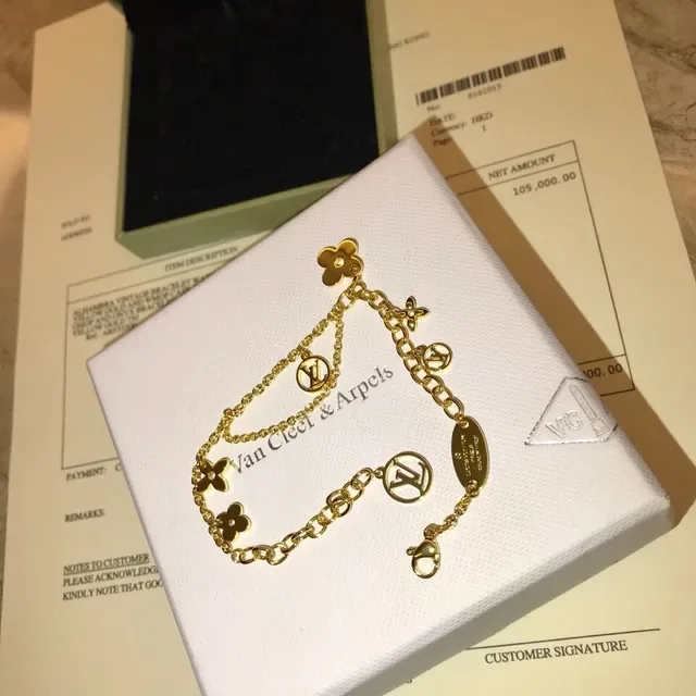路易威登 欧泊 金链 多 charm 手链 3