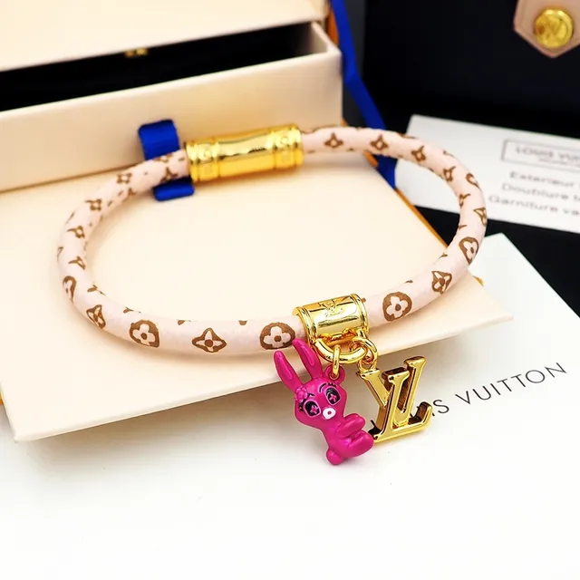 Louis Vuitton سوارة كورد هاردوير مونوغرام ذهب وردي 5