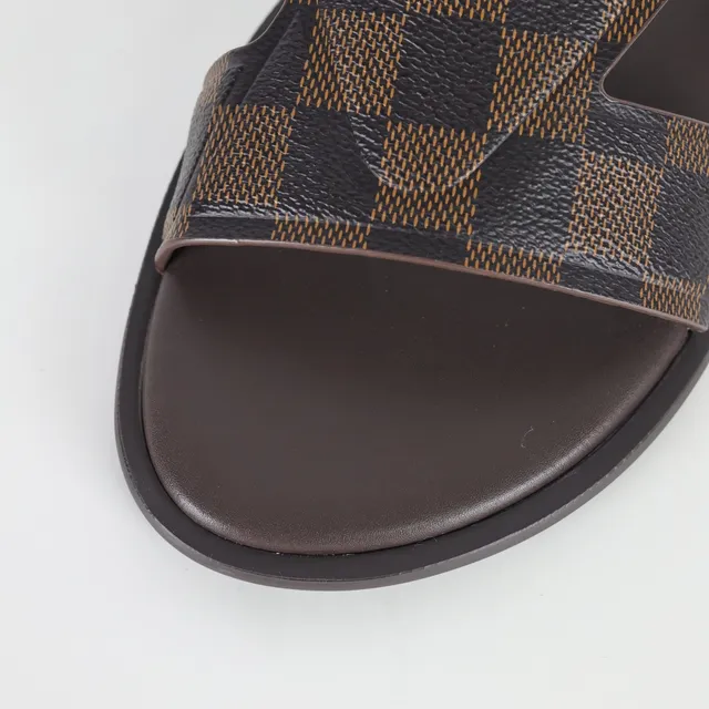 Louis Vuitton Run Away भूरा Monogram Canvas डबल-स्ट्रैप केजुअल सैंडल्स 5