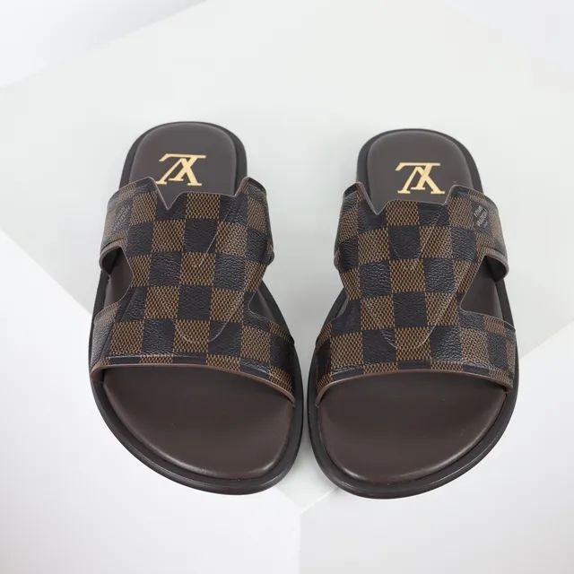 Louis Vuitton Run Away भूरा Monogram Canvas डबल-स्ट्रैप केजुअल सैंडल्स 8
