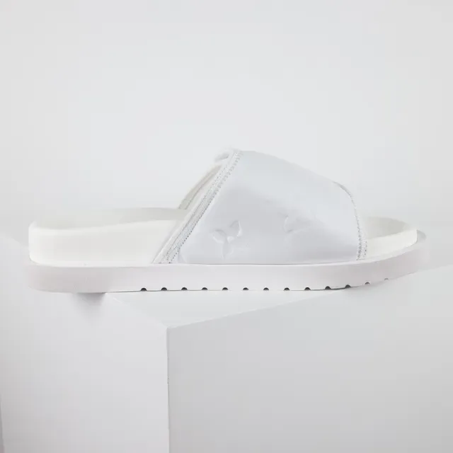 Louis Vuitton Run Away Slide أبيض Monogram جلد نعال 7