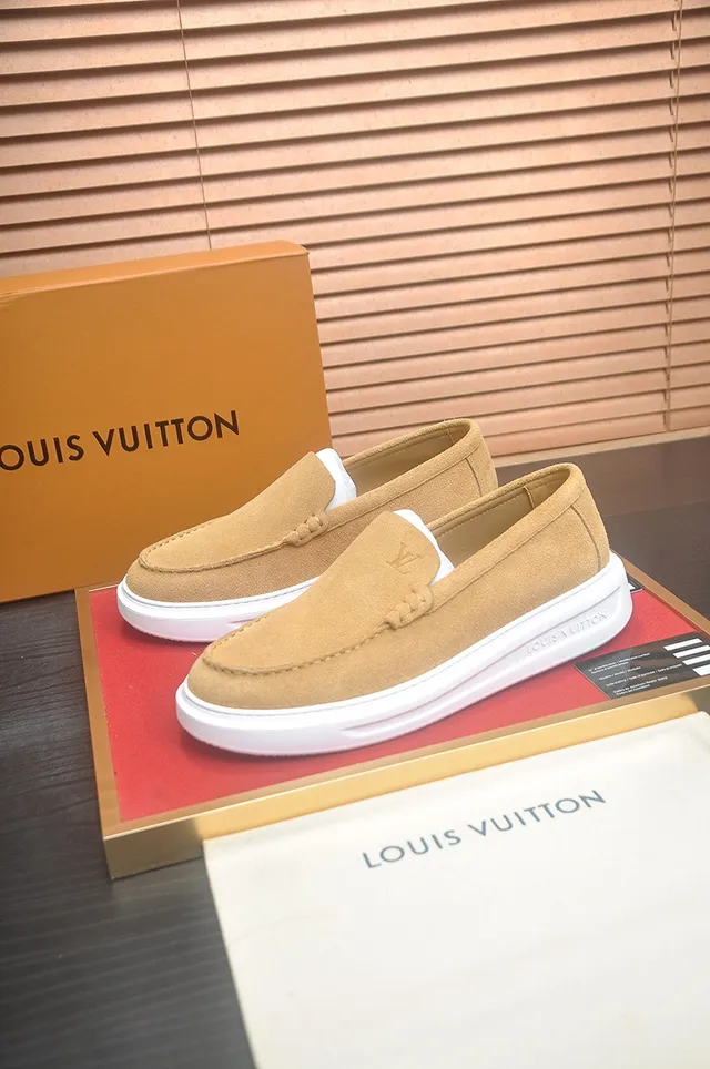 Louis Vuitton Run Away Tan Suede Loafers 3