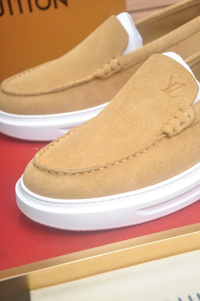 Louis Vuitton Run Away Tan Suede Loafers 8