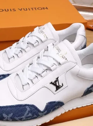 Louis Vuitton Run Away White and Navy Monogram Lifestyle Sneakers 8