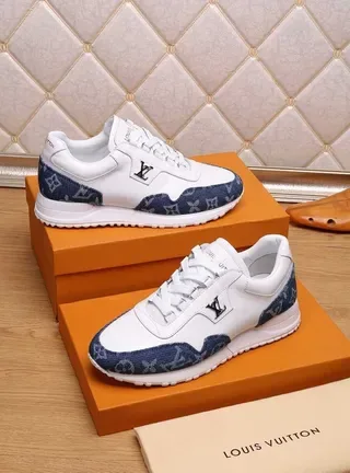 Louis Vuitton Run Away White and Navy Monogram Lifestyle Sneakers 9