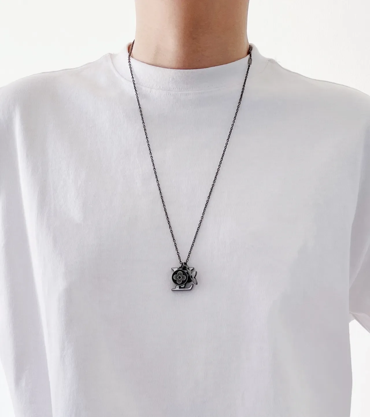 Louis Vuitton Silver Multi-Charm Monogram Pendant Necklace 2