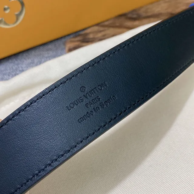 Louis Vuitton V Belt নৌনীল চামড়ার বেল্ট 6