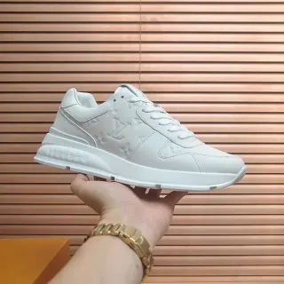 Louis Vuitton Zapatillas Lifestyle de Cuero Blanco Monogram-Embossed Suela Sculpted Chunky