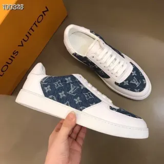 Louis Vuitton 白海军低帮印花牛仔面板生活方式运动鞋