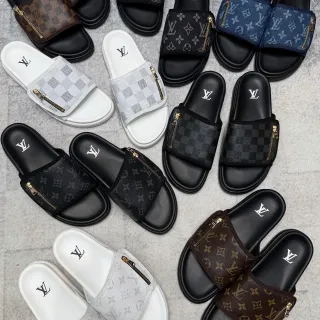 Louis Vuitton حزام السحاب Monogram و Damier نعال زلق