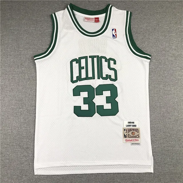 Mitchell & Ness Hardwood Classics 1985-86 Larry Bird Boston Celtics সাদা সবুজ জার্সি 2