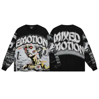Mixed Emotion Emotion Graphic Print Long-Sleeve T-Shirt