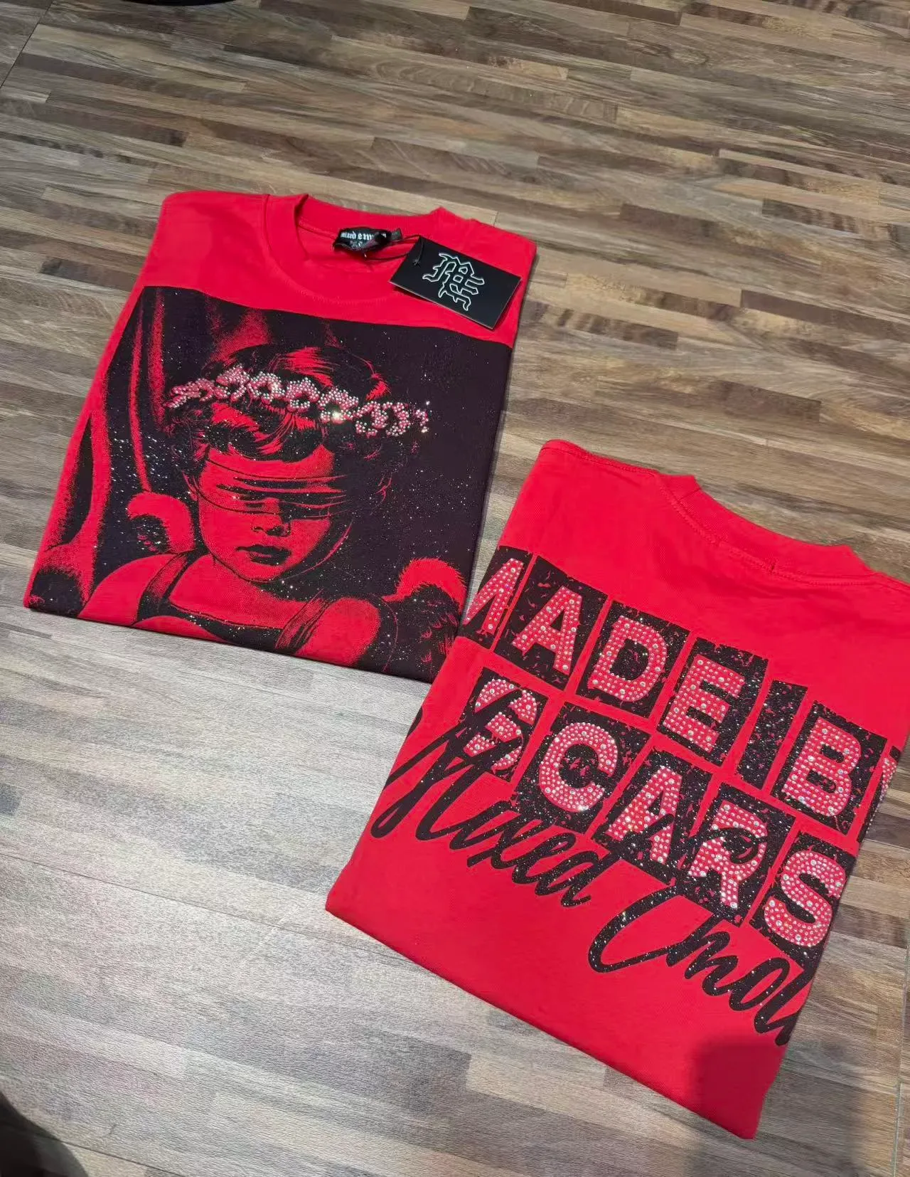 Mixed Emotion XIX Graphic Print Red T-Shirt 2