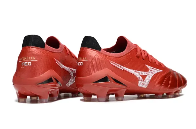 Mizuno Morelia Neo Metallic Red Firm-Ground Soccer Shoes 6