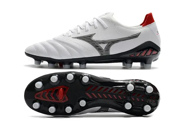 মিজুনো Morelia Neo সাদা ও লাল ফর্ম-গ্রাউন্ড ফুটবল জুতা 19