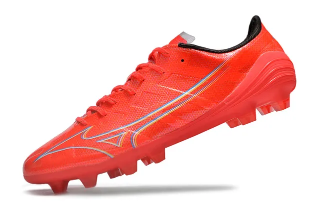 Mizuno 红蓝低切合成网面动态波形覆盖人工草地足球鞋 3