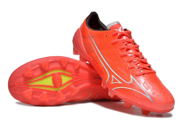 Mizuno 红蓝低切合成网面动态波形覆盖人工草地足球鞋 4