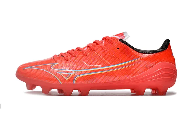 Mizuno 红蓝低切合成网面动态波形覆盖人工草地足球鞋 7